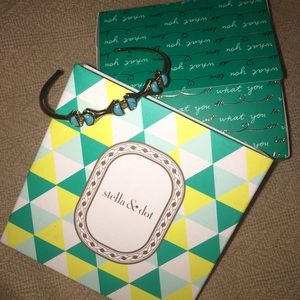 Stella and Dot Gold and Turquoise cuff